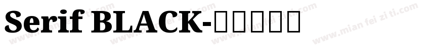 Serif BLACK字体转换